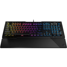 ROCCAT Vulcan 121 AIMO Linear Mechanical Titan Switch Full-size PC Gaming Keyboard with Per-key AIMO RGB Lighting, Anodized Aluminum Top Plate and Detachable Palm Rest – Black